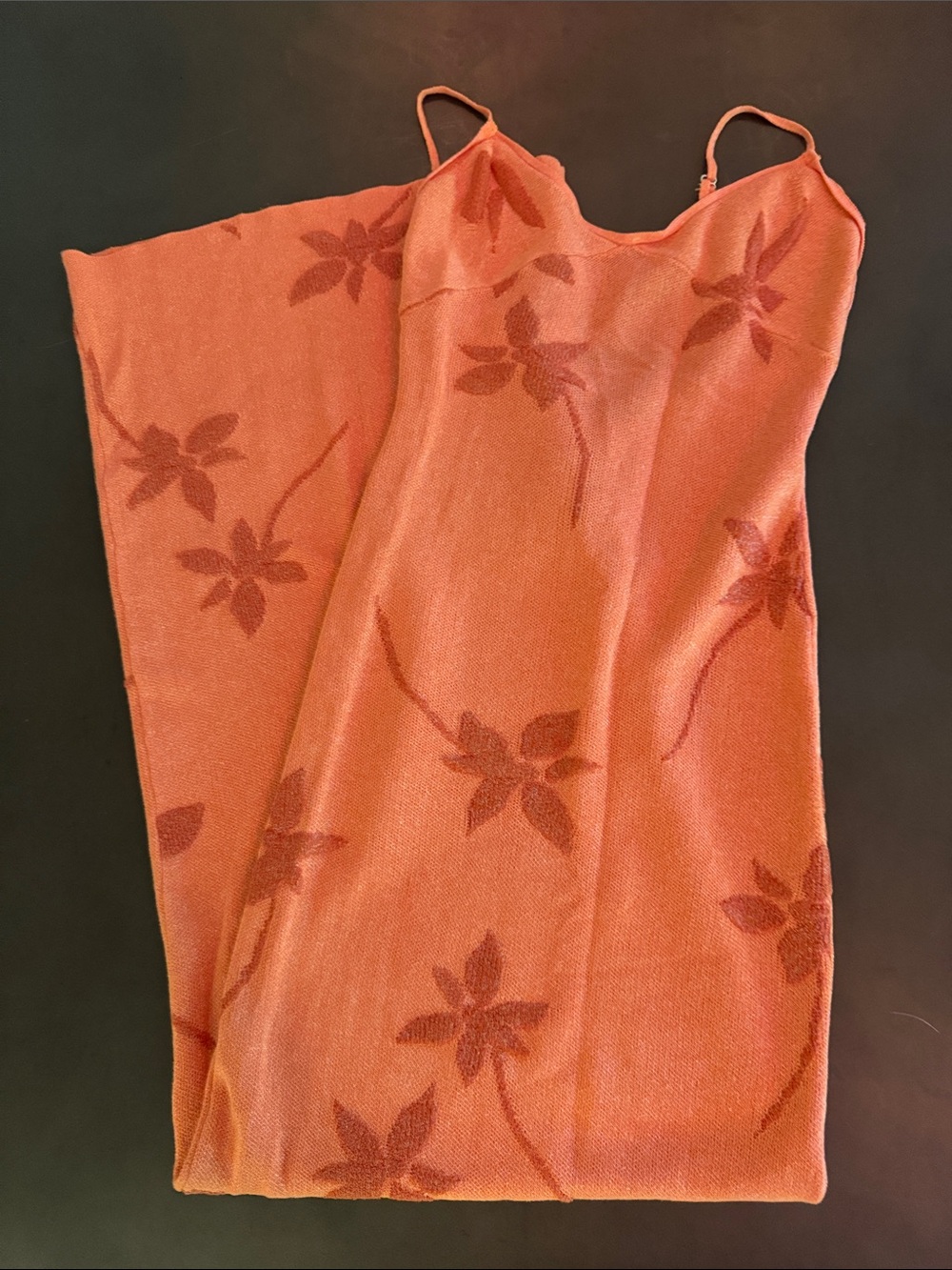 Rust Floral Slip Dress